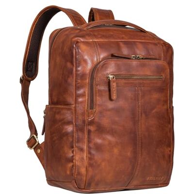 STILORD Única Mochila Cuero Vintage Mochila Ordenador Portatil 15,6 Pulgadas Mochila Trabajo Hombre Grande Backpack Mujer Piel Auténtica Color:Brandy coñac STILORD Única Mochila Cuero Vintage Mochila Ordenador Portatil 15,6 Pulgadas Mochila Trabajo Hombre Grande Backpack Mujer Piel Auténtica Color:Brandy coñac