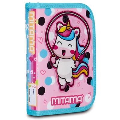 Mitama Estuche Spinny para guardería, reversible con doble gráfico, que contiene ceras, rotuladores, tijeras, etc., azul, para niñas, escuela y tiempo libre, azul claro, Talla única, Estuche guardería Mitama Estuche Spinny para guardería, reversible con doble gráfico, que contiene ceras, rotuladores, tijeras, etc., azul, para niñas, escuela y tiempo libre, azul claro, Talla única, Estuche guardería