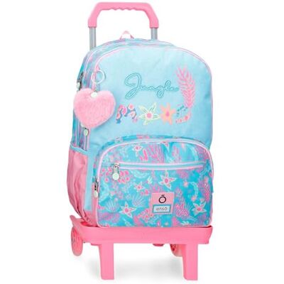 Enso Jungle Mood Mochila Escolar, Azul, Poliéster Doble Compartimento Enso Jungle Mood Mochila Escolar, Azul, Poliéster Doble Compartimento