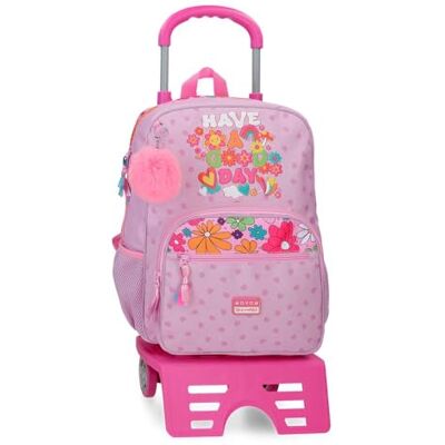 MOVOM Good Day Mochila Escolar con Carro Malva 30x38x12 cm Poliéster 13,7L MOVOM Good Day Mochila Escolar con Carro Malva 30x38x12 cm Poliéster 13,7L