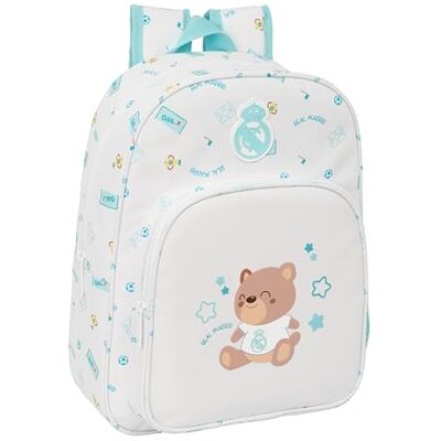 Safta REAL MADRID PREESCOLAR BLANCA Mochila Escolar Infantil Animada, Mochila Niño, Mochila Infantil, Adaptable a Carro, Ideal para Niños en Edad Escolar, 26x11x34 cm Safta REAL MADRID PREESCOLAR BLANCA Mochila Escolar Infantil Animada, Mochila Niño, Mochila Infantil, Adaptable a Carro, Ideal para Niños en Edad Escolar, 26x11x34 cm