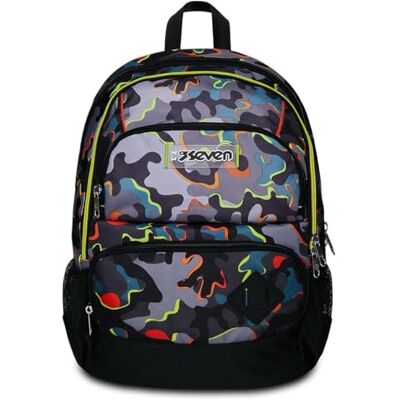 Seven Mochila Doble Compartimiento ADVANCED POCKETS DYE ON, Red Orange Mochila de Negocio, Trabajo, Diario, Viaje, Escolares, para hombres, mujeres y adolescentes Seven Mochila Doble Compartimiento ADVANCED POCKETS DYE ON, Red Orange Mochila de Negocio, Trabajo, Diario, Viaje, Escolares, para hombres, mujeres y adolescentes