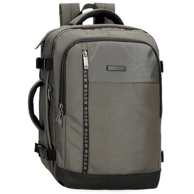 MOVOM Buster Mochila de Cabina para Portátil 15,6" Gris 25x40x17 cms Poliéster con Detalles en Piel Sintética 17L MOVOM Buster Mochila de Cabina para Portátil 15,6" Gris 25x40x17 cms Poliéster con Detalles en Piel Sintética 17L