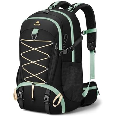 MATEIN Mochila Senderismo 40 Litros, Mochila Trekking para Hombre y Mujer con Compartimento para Zapatos, con Funda Impermeable, Mochilas Montaña Ligera para Senderismo, Trekking, Outdoor, Negro MATEIN Mochila Senderismo 40 Litros, Mochila Trekking para Hombre y Mujer con Compartimento para Zapatos, con Funda Impermeable, Mochilas Montaña Ligera para Senderismo, Trekking, Outdoor, Negro