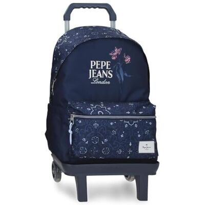 Pepe Jeans Lenay Mochila Escolar con Carro 15,6" Pulgadas Marino 31x44x17,5 cm Poliéster 23,87L by Joumma Bags Pepe Jeans Lenay Mochila Escolar con Carro 15,6" Pulgadas Marino 31x44x17,5 cm Poliéster 23,87L by Joumma Bags