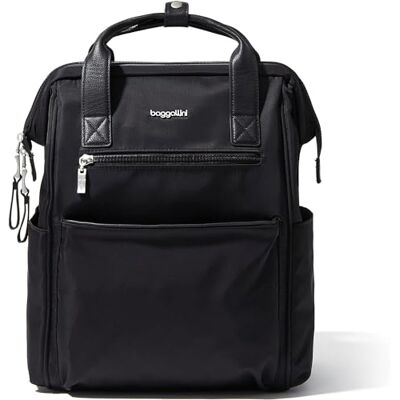 Baggallini , Soho Backpack, Mochila de viaje para portátil para mujer, Negro -, Talla única Baggallini , Soho Backpack, Mochila de viaje para portátil para mujer, Negro -, Talla única