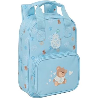 Safta REAL MADRID PREESCOLAR AZUL Mochila Infantil, Adaptable con Asas, Tejido Reciclable, Ideal para Niños de Diferentes Edades, Cómoda y Versátil, Calidad y Resistencia, 20x8x28 cm Safta REAL MADRID PREESCOLAR AZUL Mochila Infantil, Adaptable con Asas, Tejido Reciclable, Ideal para Niños de Diferentes Edades, Cómoda y Versátil, Calidad y Resistencia, 20x8x28 cm