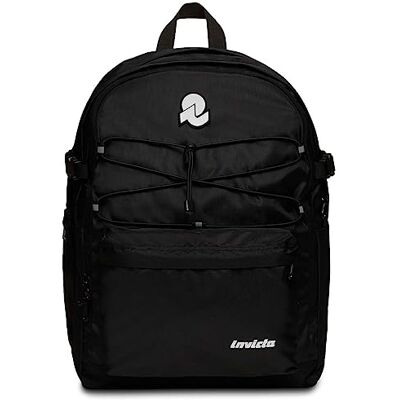 Invicta Mochila Blow Up Plain, negra – Doble compartimento, bolsillo para botellas, bolsillo para PC – Correa de cintura ajustable extraíble – Mochila para escuela, viaje, trabajo y tiempo libre, Invicta Mochila Blow Up Plain, negra – Doble compartimento, bolsillo para botellas, bolsillo para PC – Correa de cintura ajustable extraíble – Mochila para escuela, viaje, trabajo y tiempo libre,
