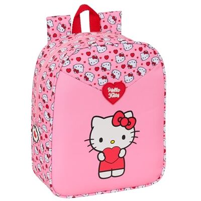 Safta HELLO KITTY Mochila Infantil, Mochila Niño, Mochila Escolar, Adaptable a Carro, Ideal para Guardería, Cómoda y Versátil, Calidad y Resistencia, 22x10x27 cm Safta HELLO KITTY Mochila Infantil, Mochila Niño, Mochila Escolar, Adaptable a Carro, Ideal para Guardería, Cómoda y Versátil, Calidad y Resistencia, 22x10x27 cm
