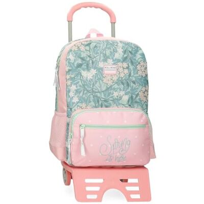ROLL ROAD Spring is here Mochila Escolar, Rosa, 31x42x13 cms ROLL ROAD Spring is here Mochila Escolar, Rosa, 31x42x13 cms