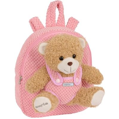 Safta Mochila Preescolar con Osito, Mochila de Guardería, Fácil Limpieza, Ideal para Niños, Cómoda y Versátil, Calidad y Resistencia, 23x7.5x27 cm, Color Rosa Safta Mochila Preescolar con Osito, Mochila de Guardería, Fácil Limpieza, Ideal para Niños, Cómoda y Versátil, Calidad y Resistencia, 23x7.5x27 cm, Color Rosa