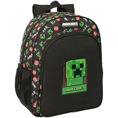 Safta MINECRAFT Mochila Escolar Niño, Mochila Infantil, Adaptable a Carro, Ideal para Niños en Edad Escolar, Cómoda y Versátil, Calidad y Resistencia, 32x12x38 cm Safta MINECRAFT Mochila Escolar Niño, Mochila Infantil, Adaptable a Carro, Ideal para Niños en Edad Escolar, Cómoda y Versátil, Calidad y Resistencia, 32x12x38 cm