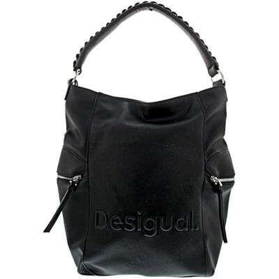 Desigual mochila de ocio Arica Half Logo Backpack Big Black negro Desigual mochila de ocio Arica Half Logo Backpack Big Black negro