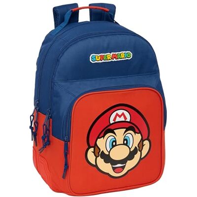 Safta SUPER MARIO MAMMA MIA Mochila Escolar Infantil, Ideal para Niños de Diferentes Edades, Cómoda y Versátil, Calidad y Resistencia, 32x15x42 cm Safta SUPER MARIO MAMMA MIA Mochila Escolar Infantil, Ideal para Niños de Diferentes Edades, Cómoda y Versátil, Calidad y Resistencia, 32x15x42 cm