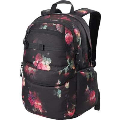 NITRO Future Hero Mochila escolar con organizador Schoolbag Daypack con compartimento para portátil de 17 pulgadas, Black Rose., 35 L, Casual NITRO Future Hero Mochila escolar con organizador Schoolbag Daypack con compartimento para portátil de 17 pulgadas, Black Rose., 35 L, Casual