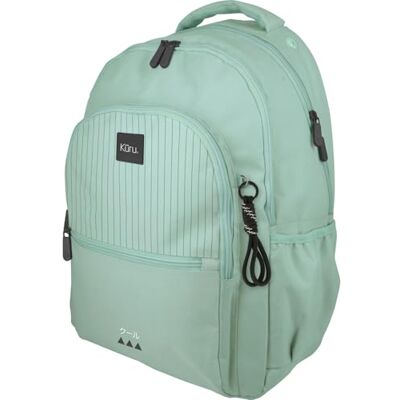 Grafoplas Mochila Escolar 3 Compartimentos, 33x46x22,5cm, 30 Litros, Kuru Mint Soft, Zona Acolchada para Portátil, Modelo Roomy, Ideal Vuelta al Cole Grafoplas Mochila Escolar 3 Compartimentos, 33x46x22,5cm, 30 Litros, Kuru Mint Soft, Zona Acolchada para Portátil, Modelo Roomy, Ideal Vuelta al Cole