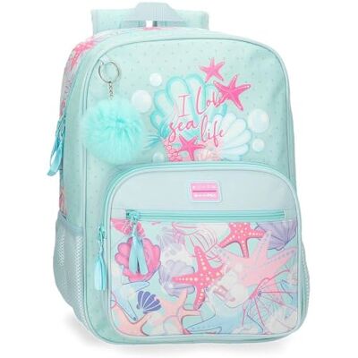 MOVOM I Love Sea Life Mochila Escolar, Azul MOVOM I Love Sea Life Mochila Escolar, Azul