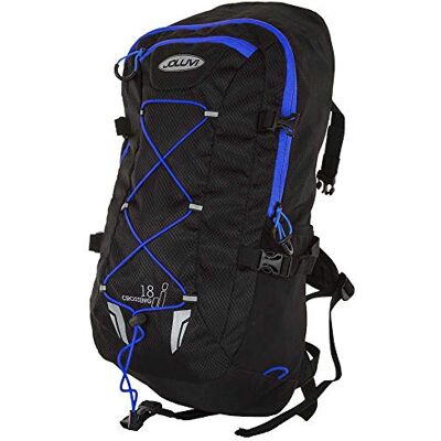 Joluvi Unisex Crossing 18 Mochila, Negro/Azul Real Joluvi Unisex Crossing 18 Mochila, Negro/Azul Real