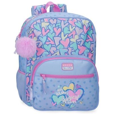 MOVOM Best Wishes Mochila Escolar Adaptable a Carro Lila 30x38x12 cm Poliéster 13,7L MOVOM Best Wishes Mochila Escolar Adaptable a Carro Lila 30x38x12 cm Poliéster 13,7L