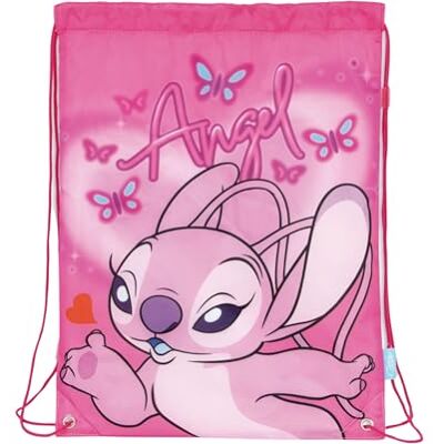 Disney Angel Mochila de Gimnasio, Mochila Cuerdas, Bolsa de Equipaje, Mochila de Viaje Infantil, Regalo para Niñas y Adolescentes Rosa Disney Angel Mochila de Gimnasio, Mochila Cuerdas, Bolsa de Equipaje, Mochila de Viaje Infantil, Regalo para Niñas y Adolescentes Rosa