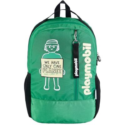 DOHE Mochila Escolar 5 Bolsillos (1 para Ordenador Portátil), Tamaño Grande, Tirantes y Espalda Reforzados, Mochila Estudiantes, Playmobil Green Future, Material Escolar Verde DOHE Mochila Escolar 5 Bolsillos (1 para Ordenador Portátil), Tamaño Grande, Tirantes y Espalda Reforzados, Mochila Estudiantes, Playmobil Green Future, Material Escolar Verde