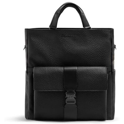 Piquadro Tote Bag Convertible en Mochila para PC 15.6" Hombre Negro En piel, Protección antigolpes, Bolsillo para paraguas o botella, Oficina y tiempo libre, Uso diario, Tirantes ergonómicos Piquadro Tote Bag Convertible en Mochila para PC 15.6" Hombre Negro En piel, Protección antigolpes, Bolsillo para paraguas o botella, Oficina y tiempo libre, Uso diario, Tirantes ergonómicos