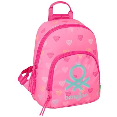 Safta BENETTON HEART Mini Mochila para Uso Diario, Ideal para Niños de Diferentes Edades, Cómoda y Versátil, Calidad y Resistencia, 25x13x30 cm Safta BENETTON HEART Mini Mochila para Uso Diario, Ideal para Niños de Diferentes Edades, Cómoda y Versátil, Calidad y Resistencia, 25x13x30 cm