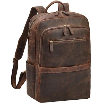 STILORD XL Mochila Cuero Hombre para Portatil 15.6 Pulgadas Mochila Piel Ordenador Grande en Estilo Vintage Casual para Trabajo Negocios Oficina Viaje Uni Color:Kreta marrón STILORD XL Mochila Cuero Hombre para Portatil 15.6 Pulgadas Mochila Piel Ordenador Grande en Estilo Vintage Casual para Trabajo Negocios Oficina Viaje Uni Color:Kreta marrón