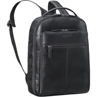STILORD " Mochila de Cuero para portátil de 15 Pulgadas Elegante Mochila de Negocios para Hombres y Mujeres Trabajo, la Universidad y los Viajes Color:Negro STILORD " Mochila de Cuero para portátil de 15 Pulgadas Elegante Mochila de Negocios para Hombres y Mujeres Trabajo, la Universidad y los Viajes Color:Negro