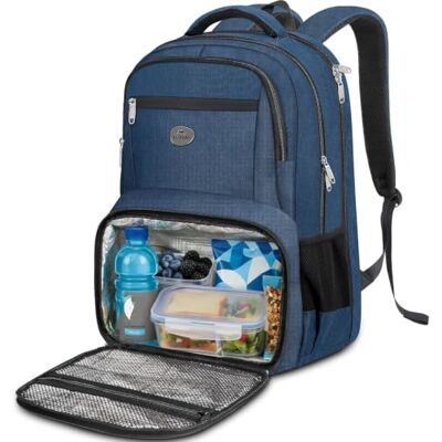 MATEIN Mochila Portatil 17 Pulgadas, Mochila Hombre Trabajo Impermeable Compartimento Termico para Almuerzo, Mochila Trabajo con Diseño TSA, Mochila Termica para Universidad, Picnic y Viaje, Azul MATEIN Mochila Portatil 17 Pulgadas, Mochila Hombre Trabajo Impermeable Compartimento Termico para Almuerzo, Mochila Trabajo con Diseño TSA, Mochila Termica para Universidad, Picnic y Viaje, Azul