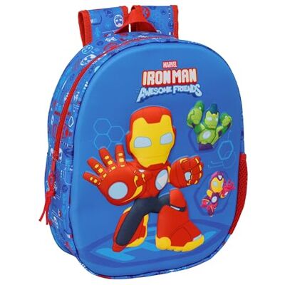 Safta IRON MAN Mochila Escolar, con Diseño 3D, Ideal para Niños de Diferentes Edades, Cómoda y Versátil, Calidad y Resistencia, 27x10x33 cm Safta IRON MAN Mochila Escolar, con Diseño 3D, Ideal para Niños de Diferentes Edades, Cómoda y Versátil, Calidad y Resistencia, 27x10x33 cm