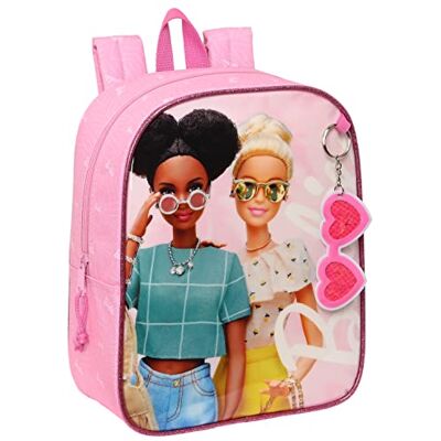 Safta BARBIE GIRL Mochila Infantil, Mochila Niño, Mochila Escolar, Adaptable a Carro, Ideal para Guardería, Cómoda y Versátil, Calidad y Resistencia, 22x10x27 cm, Color Rosa Safta BARBIE GIRL Mochila Infantil, Mochila Niño, Mochila Escolar, Adaptable a Carro, Ideal para Guardería, Cómoda y Versátil, Calidad y Resistencia, 22x10x27 cm, Color Rosa