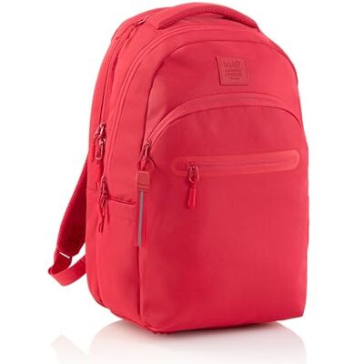 Miquelrius Mochila Escolar 25 L, Triple Compartimento, Raw Rojo, PC Para Instituto de 12-16 Años, Bolsillos Laterales, Base Reforzada, Ayuda a Proteger de la Humedad, 28 x 16,5 x 41 cm Miquelrius Mochila Escolar 25 L, Triple Compartimento, Raw Rojo, PC Para Instituto de 12-16 Años, Bolsillos Laterales, Base Reforzada, Ayuda a Proteger de la Humedad, 28 x 16,5 x 41 cm