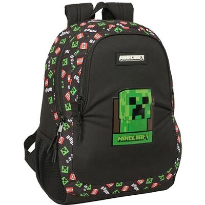 Safta MINECRAFT Mochila Escolar Infantil, Ideal para Niños de Diferentes Edades, Cómoda y Versátil, Calidad y Resistencia, 32x16x44 cm Safta MINECRAFT Mochila Escolar Infantil, Ideal para Niños de Diferentes Edades, Cómoda y Versátil, Calidad y Resistencia, 32x16x44 cm