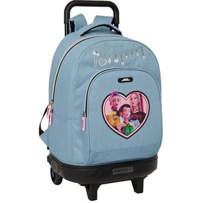 Safta K-POP Demon Hunters HUNTR/X Mochila Grande con Ruedas, Compacta, Extraíble, Ideal para Niños de Diferentes Edades, Cómoda y Versátil, Resistencia, 33x22x45 cm Safta K-POP Demon Hunters HUNTR/X Mochila Grande con Ruedas, Compacta, Extraíble, Ideal para Niños de Diferentes Edades, Cómoda y Versátil, Resistencia, 33x22x45 cm