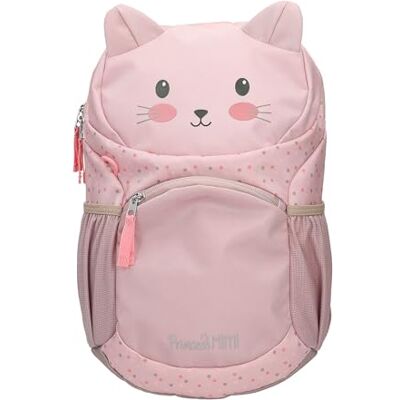 Depesche 13992 Princess Mimi: mochila ergonómica en rosa, con cara de gato, orejas de gato aplicadas y estampado de lunares, bolsa con correas ajustables Depesche 13992 Princess Mimi: mochila ergonómica en rosa, con cara de gato, orejas de gato aplicadas y estampado de lunares, bolsa con correas ajustables
