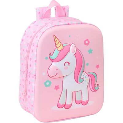 Safta UNICORN 3D Mochila de Guardería 3D, Adaptable a Carro, Fácil Limpieza, Ideal para Niños de Diferentes Edades, Cómoda y Versátil, Calidad y Resistencia, 22x10x27 cm Safta UNICORN 3D Mochila de Guardería 3D, Adaptable a Carro, Fácil Limpieza, Ideal para Niños de Diferentes Edades, Cómoda y Versátil, Calidad y Resistencia, 22x10x27 cm