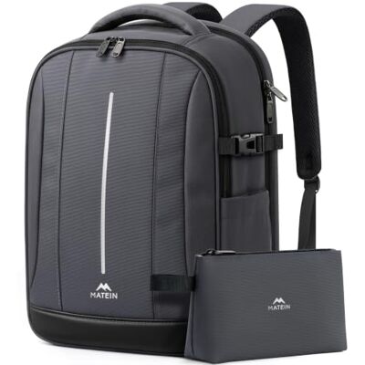 MATEIN Mochila Portatil 15.6, Mochila Trabajo Hombre con Bolsa Organizadora Mochila Ordenador Portatil con Compartimento Acolchado, TSA, Mochila Antirrobo Hombre para Negocio, Trabajo, Viaje, Gris MATEIN Mochila Portatil 15.6, Mochila Trabajo Hombre con Bolsa Organizadora Mochila Ordenador Portatil con Compartimento Acolchado, TSA, Mochila Antirrobo Hombre para Negocio, Trabajo, Viaje, Gris