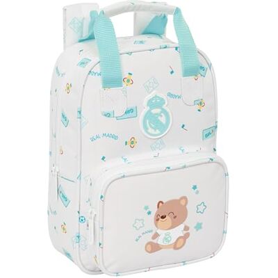 Safta REAL MADRID PREESCOLAR BLANCA Mochila Infantil, Adaptable con Asas, Tejido Reciclable, Ideal para Niños de Diferentes Edades, Cómoda y Versátil, Calidad y Resistencia, 20x8x28 cm Safta REAL MADRID PREESCOLAR BLANCA Mochila Infantil, Adaptable con Asas, Tejido Reciclable, Ideal para Niños de Diferentes Edades, Cómoda y Versátil, Calidad y Resistencia, 20x8x28 cm