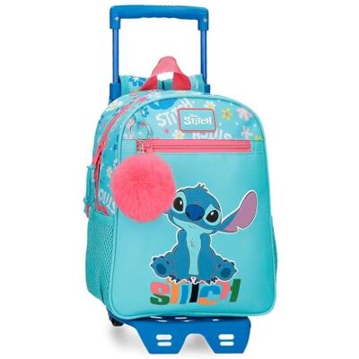 Disney Joumma Aloha Stitch Mochila Escolar con Carro Azul 23x28x10 cms Poliéster Disney Joumma Aloha Stitch Mochila Escolar con Carro Azul 23x28x10 cms Poliéster