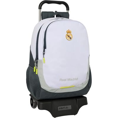 Safta REAL MADRID EQUIPACIÓN 25/26 Mochila Escolar con Carro, Ideal para Niños de Diferentes Edades, Cómoda y Versátil, Calidad y Resistencia, 33x15x43 cm Safta REAL MADRID EQUIPACIÓN 25/26 Mochila Escolar con Carro, Ideal para Niños de Diferentes Edades, Cómoda y Versátil, Calidad y Resistencia, 33x15x43 cm