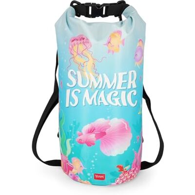 Legami – Bolsa Impermeable, Bolsa de Playa Impermeable de 10 litros, Bolsa Seca, Cierre hermético, Ligera, compacta, fácil de Transportar, Summer is Magic Legami – Bolsa Impermeable, Bolsa de Playa Impermeable de 10 litros, Bolsa Seca, Cierre hermético, Ligera, compacta, fácil de Transportar, Summer is Magic