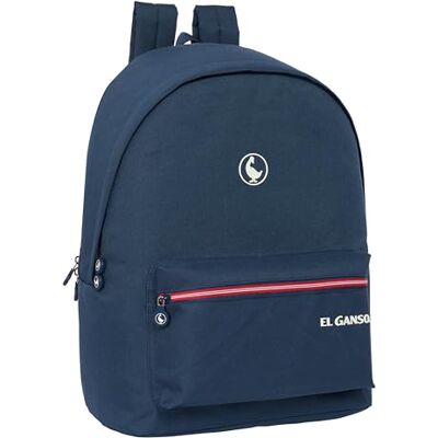Safta EL GANSO CLASSIC Mochila para Portátil 15.6" y USB, Ideal para Jóvenes de Diferentes Edades, Tejido Reciclado, Cómoda y Versátil, Calidad y Resistencia, 31x18x44 cm, Color Azul Marino Safta EL GANSO CLASSIC Mochila para Portátil 15.6" y USB, Ideal para Jóvenes de Diferentes Edades, Tejido Reciclado, Cómoda y Versátil, Calidad y Resistencia, 31x18x44 cm, Color Azul Marino