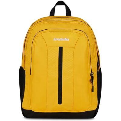 Invicta Mochila escolar Jelek Up LED, amarilla, doble compartimento con bolsillo para PC y bolsillo para botella, 34 l, escuela secundaria y superior, mochila niña y niño Invicta Mochila escolar Jelek Up LED, amarilla, doble compartimento con bolsillo para PC y bolsillo para botella, 34 l, escuela secundaria y superior, mochila niña y niño