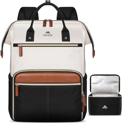 MATEIN Mochila Portatil 17 Pulgadas Mujer Set de 2 Piezas, Mochila Trabajo Bolsa de Almuerzo Termica y Extraíble, Mochila Ordenador Portatil Mujer Impermeable, Para Universidad, Escuela y Oficina MATEIN Mochila Portatil 17 Pulgadas Mujer Set de 2 Piezas, Mochila Trabajo Bolsa de Almuerzo Termica y Extraíble, Mochila Ordenador Portatil Mujer Impermeable, Para Universidad, Escuela y Oficina