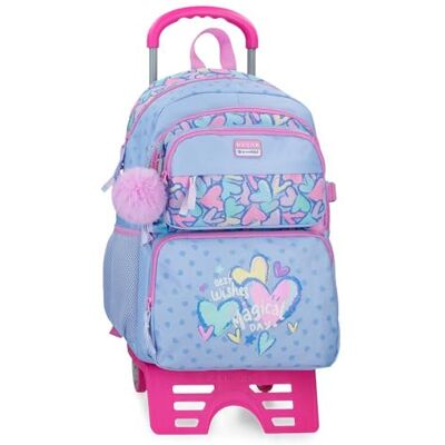 MOVOM Best Wishes Mochila Escolar Doble Compartimento Lila 32x45x19 cm Poliéster 27,4L MOVOM Best Wishes Mochila Escolar Doble Compartimento Lila 32x45x19 cm Poliéster 27,4L