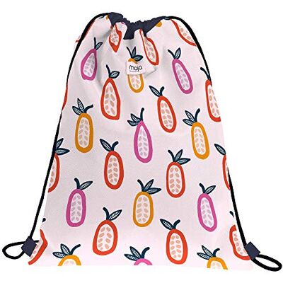 Grafoplas Bolsa Saco con Cuerdas Colección Maja Rönnbäck, Diseño Piñas, 36x47cm, Bolsa de Poliéster con Forro Interior, Cordones Ajustables, Bolsillo Exterior Trasero con Cremallera Grafoplas Bolsa Saco con Cuerdas Colección Maja Rönnbäck, Diseño Piñas, 36x47cm, Bolsa de Poliéster con Forro Interior, Cordones Ajustables, Bolsillo Exterior Trasero con Cremallera