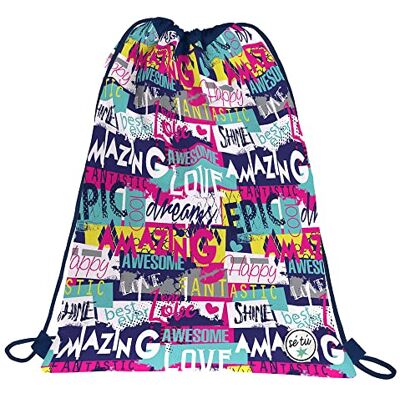 Grafoplas . Mochila Saco Cuerdas, Bolsillo Exterior, 36x47cm, Colección Sé Tú, Amazing Grafoplas . Mochila Saco Cuerdas, Bolsillo Exterior, 36x47cm, Colección Sé Tú, Amazing