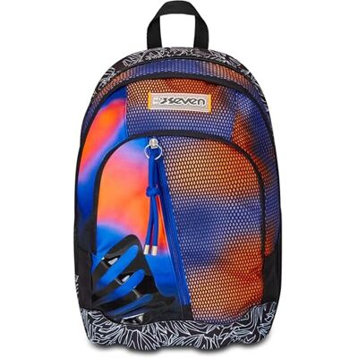 Seven Mochila Escolar Dual, Azul y Naranja, Shadefull Boy, Doble Compartimento con Porta PC o Tableta, Bolsillo Porta Botella, Escuela Secundaria y Superior, niño Seven Mochila Escolar Dual, Azul y Naranja, Shadefull Boy, Doble Compartimento con Porta PC o Tableta, Bolsillo Porta Botella, Escuela Secundaria y Superior, niño