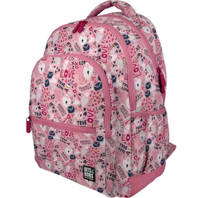 Grafoplas Mochila Escolar Ergonómica, 30 Litros, Bits&Bobs True Love, 33x46x22,5cm, Espalda y Asas Acolchadas, 3 Compartimentos, Zona Especial Portátil, Adaptable a Carrito, Modelo Rubber Grafoplas Mochila Escolar Ergonómica, 30 Litros, Bits&Bobs True Love, 33x46x22,5cm, Espalda y Asas Acolchadas, 3 Compartimentos, Zona Especial Portátil, Adaptable a Carrito, Modelo Rubber